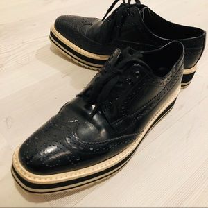 Prada leather oxfords